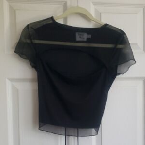 Princess Polly Black Fitted Crop Blouse